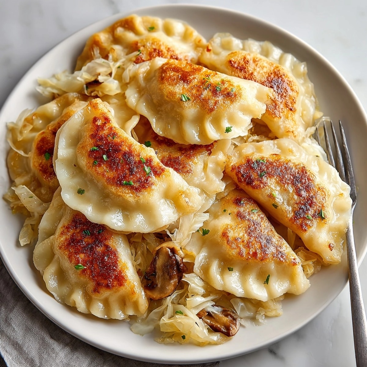 Aromatyczne Pierogi z kapustą i grzybami, autentyczny przepis babci, doskonałe na rodzinny stół.