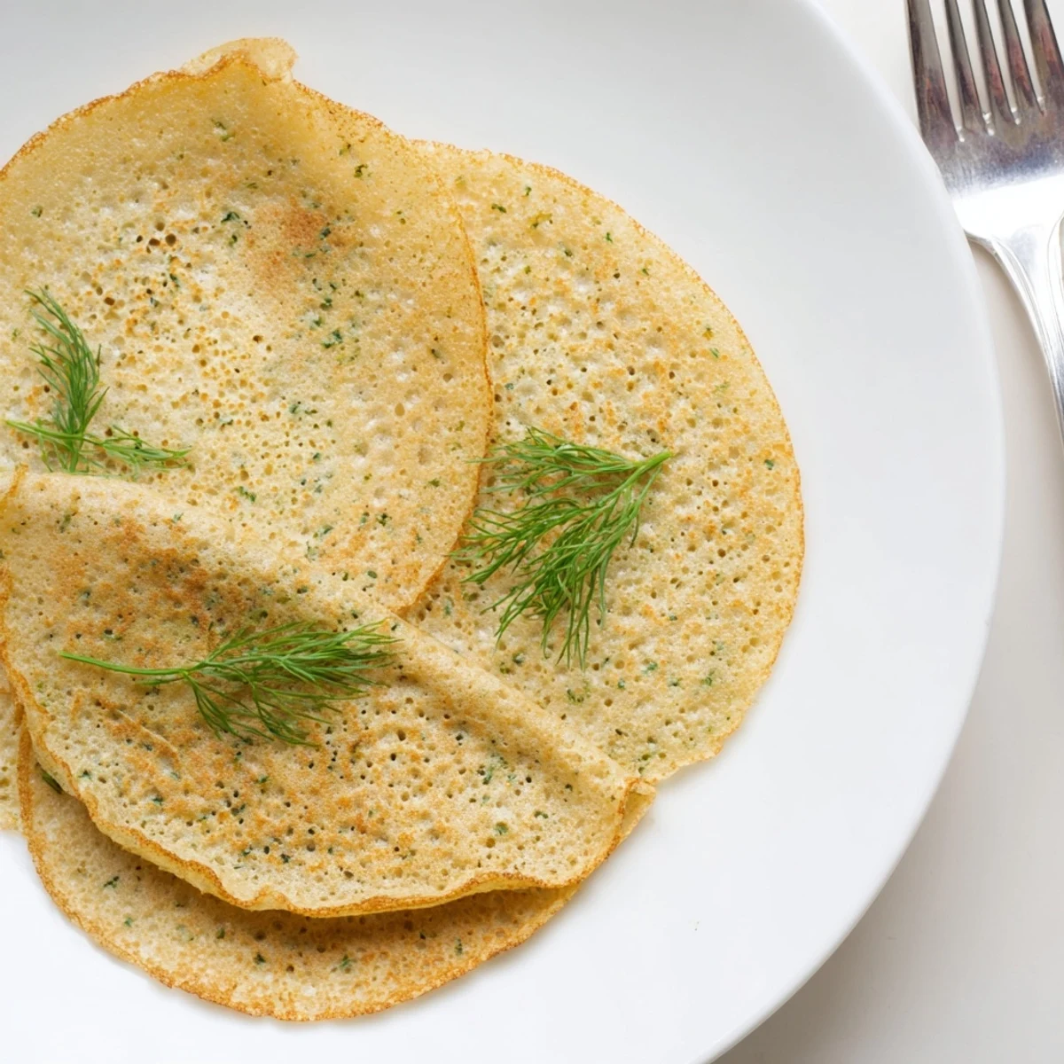 Pyszne bliny z koperkiem, doskonałe jako przystawka na przyjęcia lub spotkania.