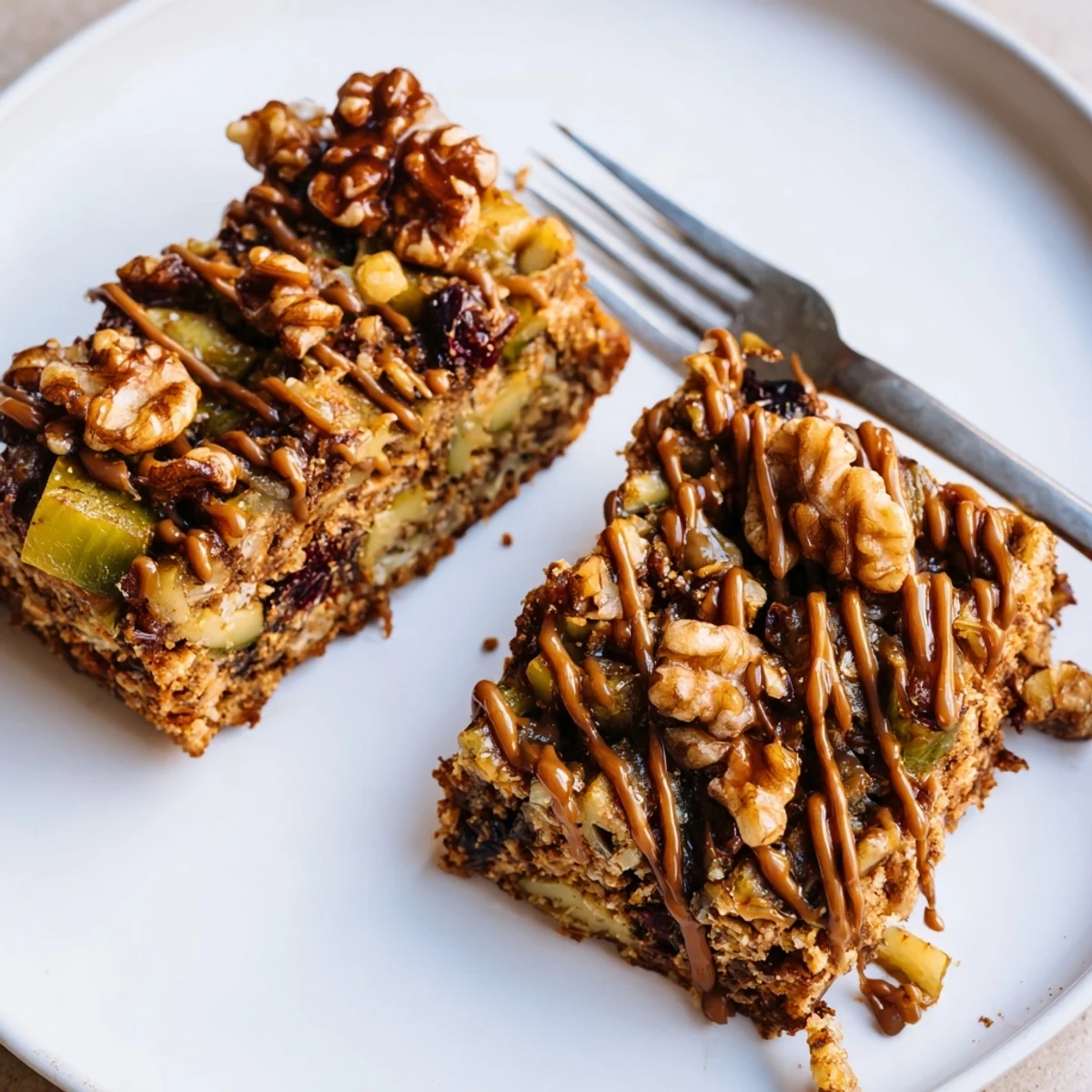 Zaskakujące Pickle Krupnik Chaos Cake Bars z nutą cynamonu i kroplą whisky. 