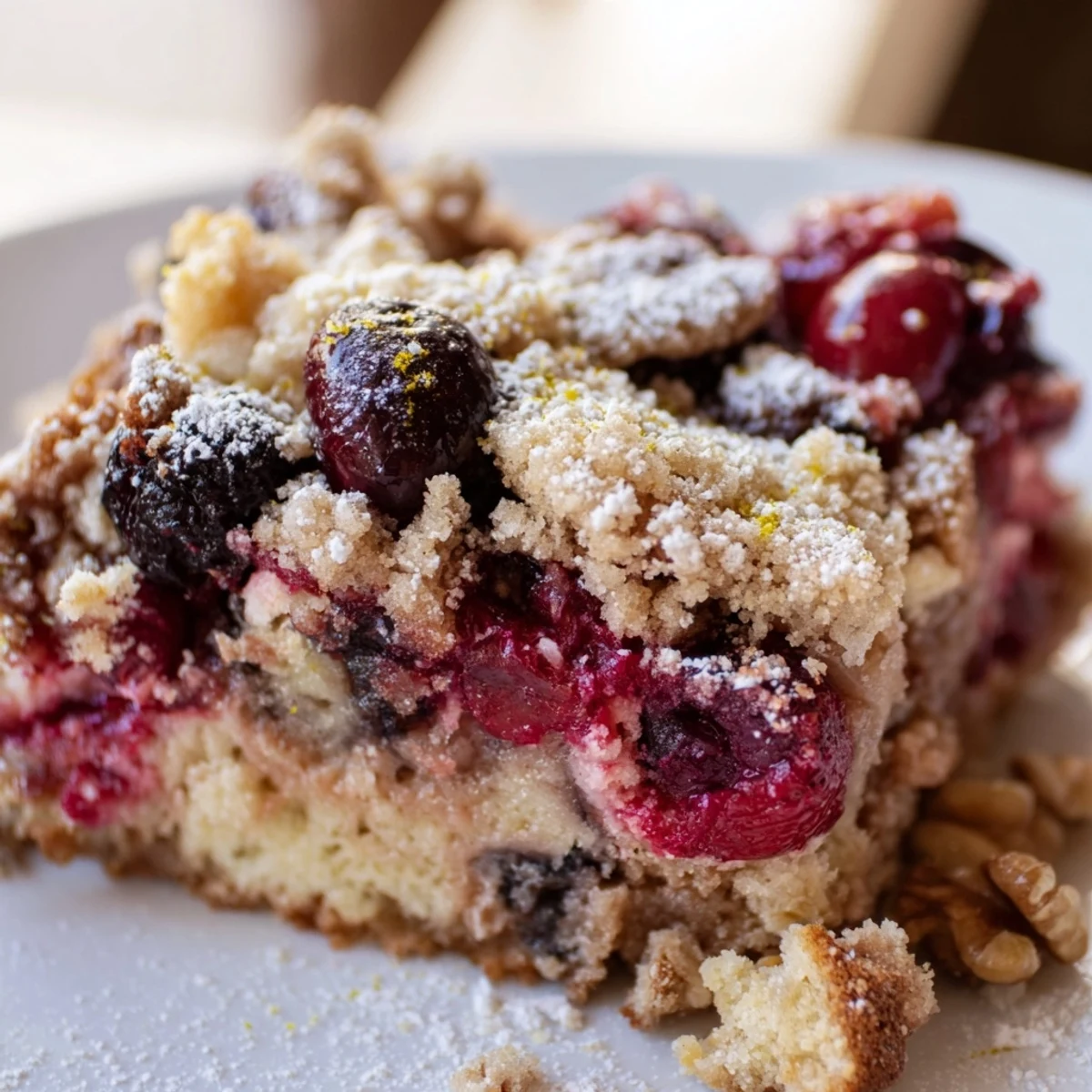 Indulge in charming Cherry Kutia Sablé Crumble, perfect for holiday gatherings.  