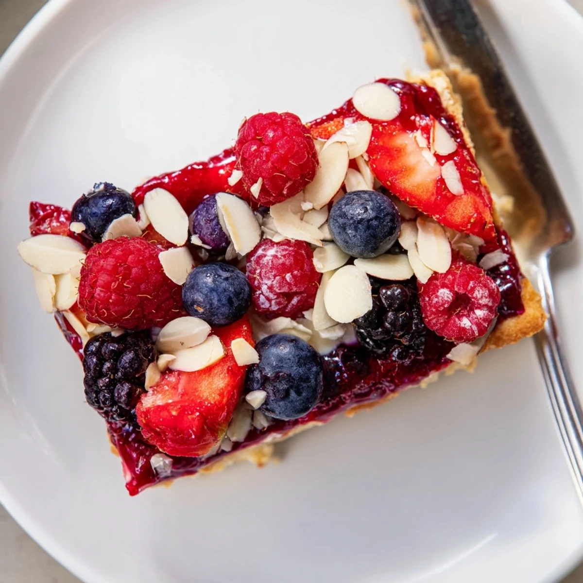 Pyszne Berry White Chocolate Mazurek Bars z kremową warstwą białej czekolady.  