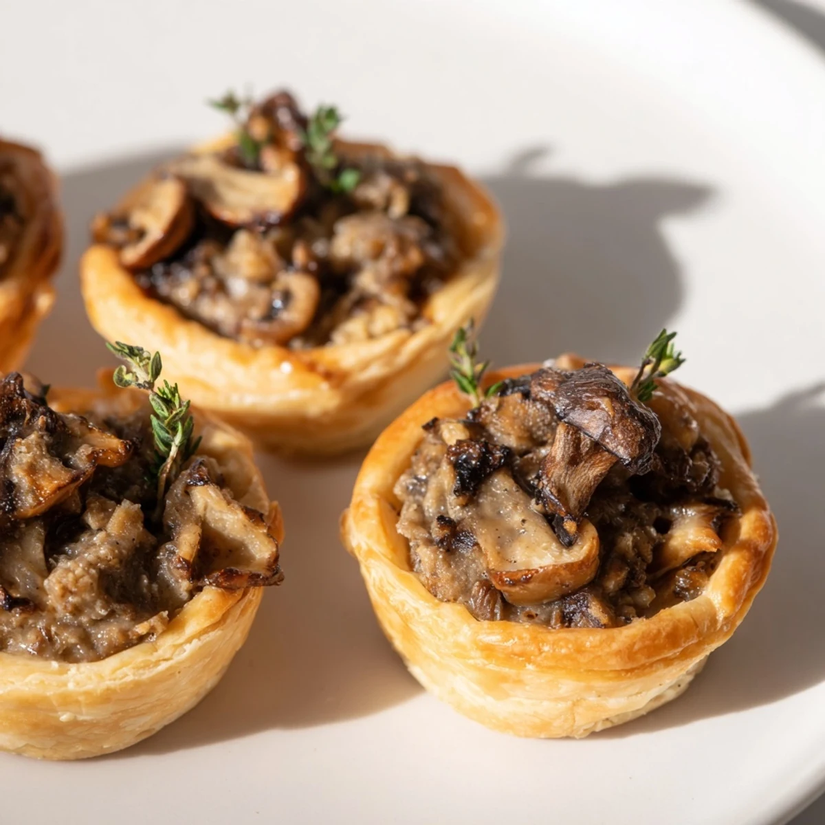 Grzybowe kasztanowe tartaletki z tymiankiem