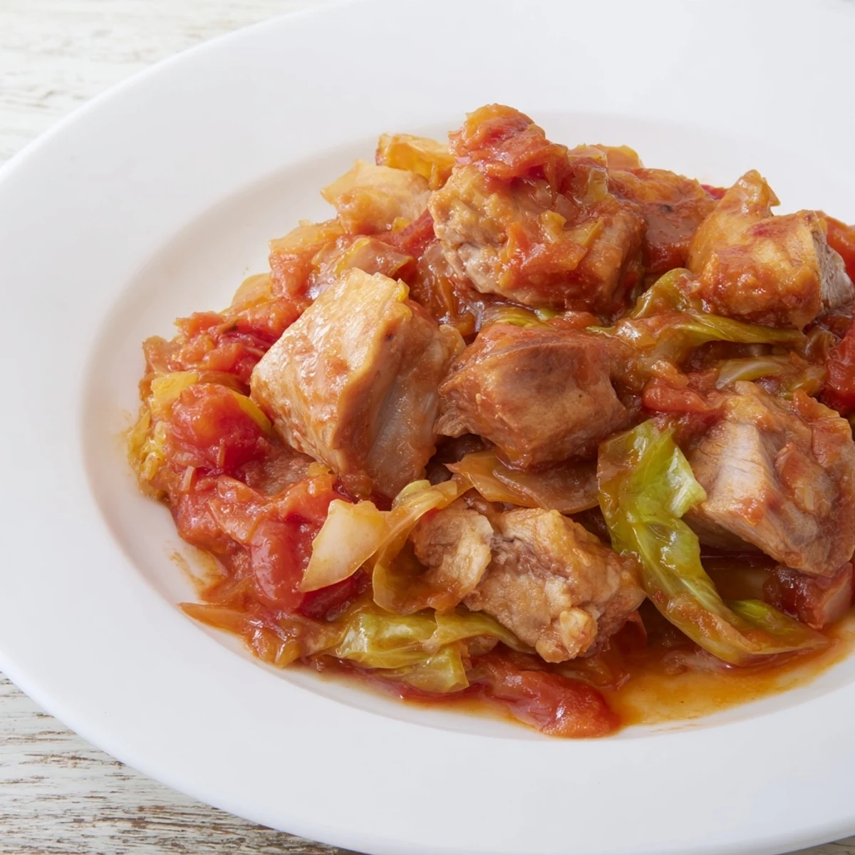 Słodka kapusta z wieprzowiną