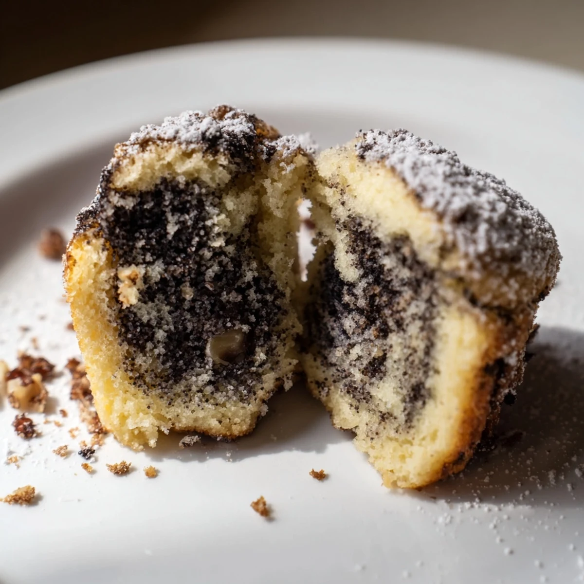 Golden, sugar-dusted Budget MakowiecBites sit ready to savor – mini Polish poppy seed pastries.