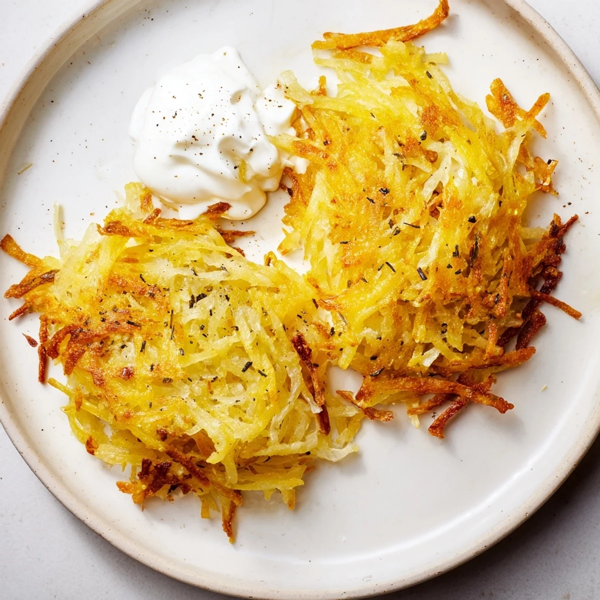 Crispy edges and savory aroma of homemade Air Fryer Placki, ready for an easy appetizer.