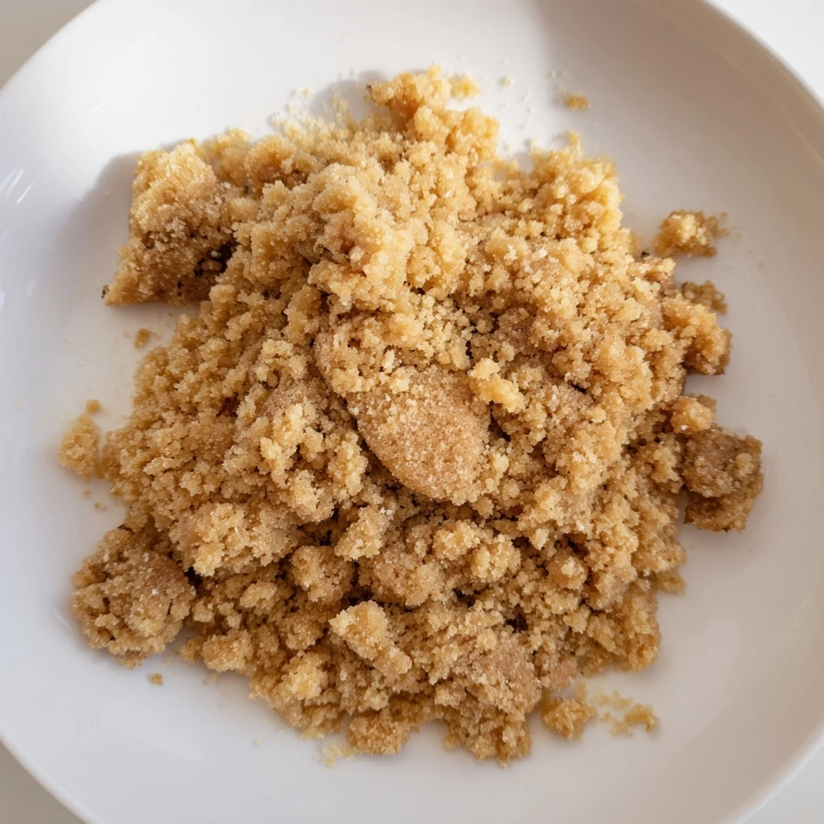 Coarse, crumbly texture of homemade Quick Makowiec topping, perfect for traditional Polish desserts.