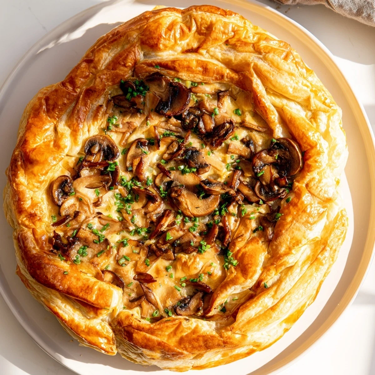 Golden brown Air Fryer Polish Sauerkraut Pastry, ready to serve with a dollop of sour cream.