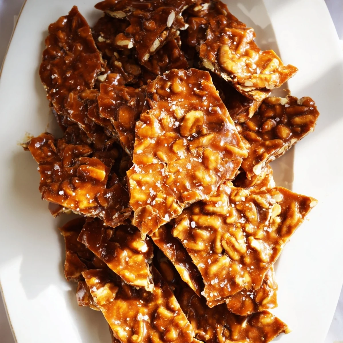 Szybki polski kruche orzechowe zapachem karmelu: chrupiące orzechy włoskie w karmelu.