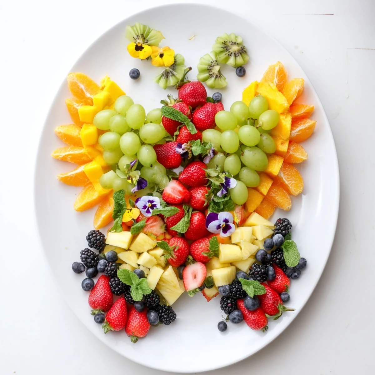 Kolorowa patera w kształcie motyla