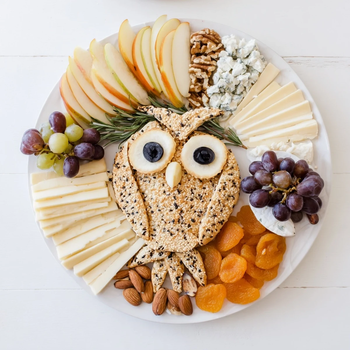 Sowy krakersy i deska serów