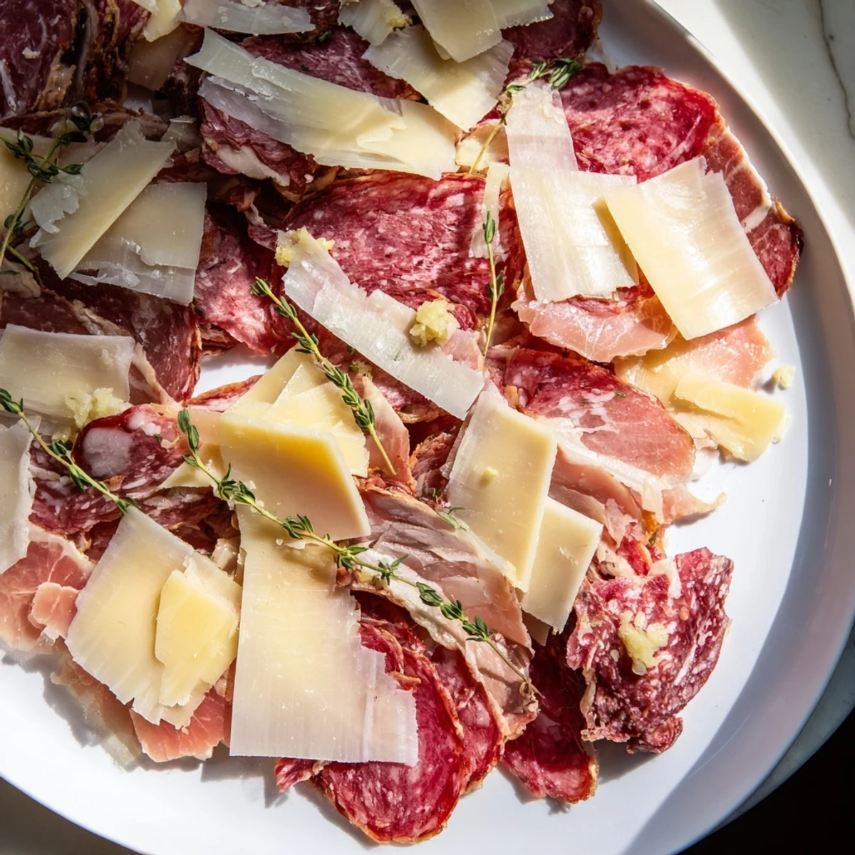 Rustic The Burlap & Lace appetizer: smoky meats, delicate cheeses, and grainy mustard ready to share.
