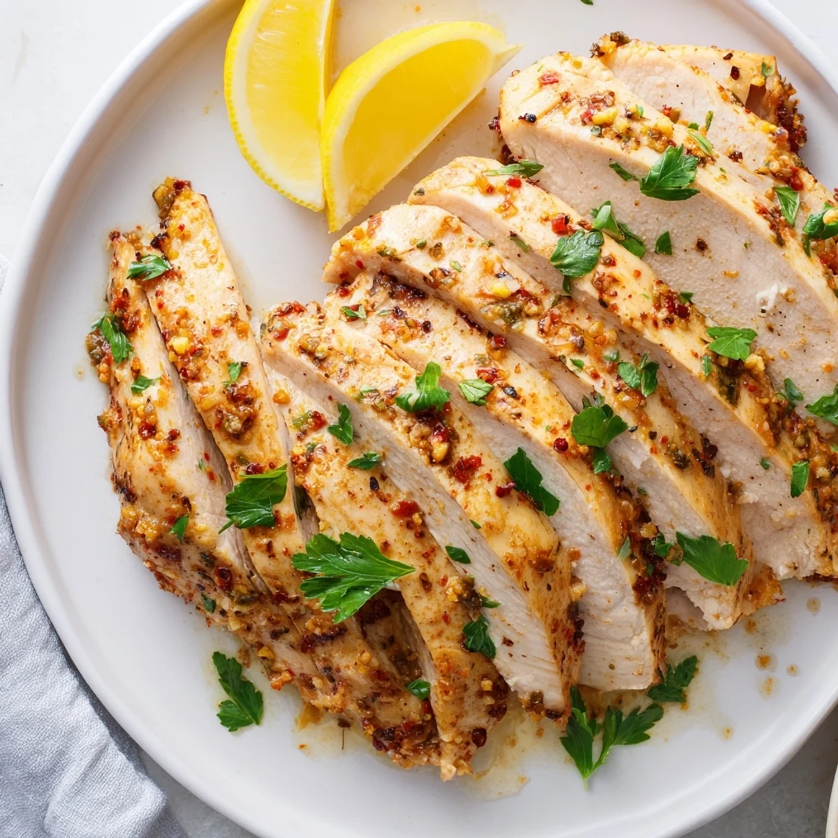 Tender chicken breasts coated in Greek yogurt, offering a taste of the easy baked chicken recipe.