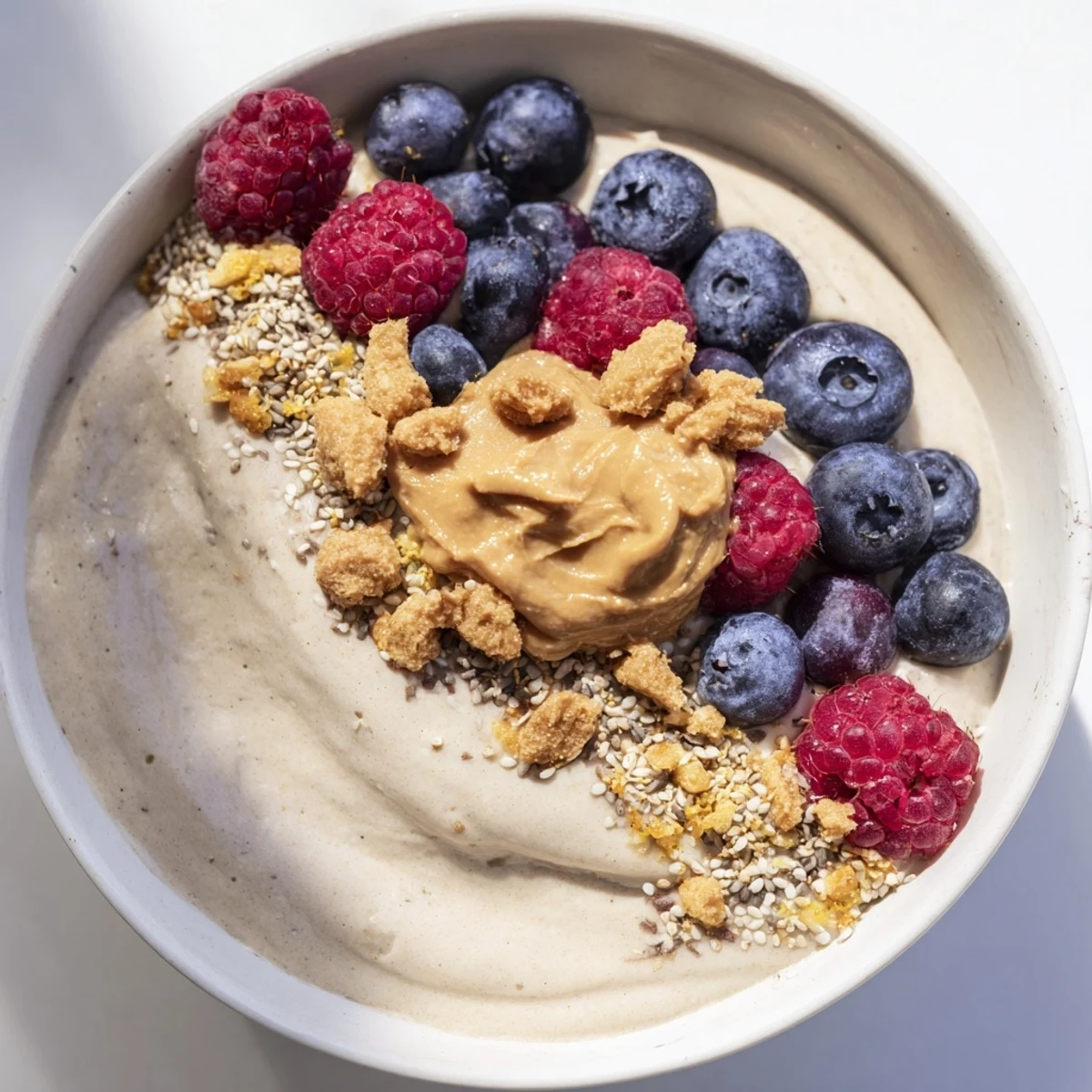 Kremowe, zdrowe miseczki z proteinowymi lodami z bananem i jogurtem, idealne na deser.