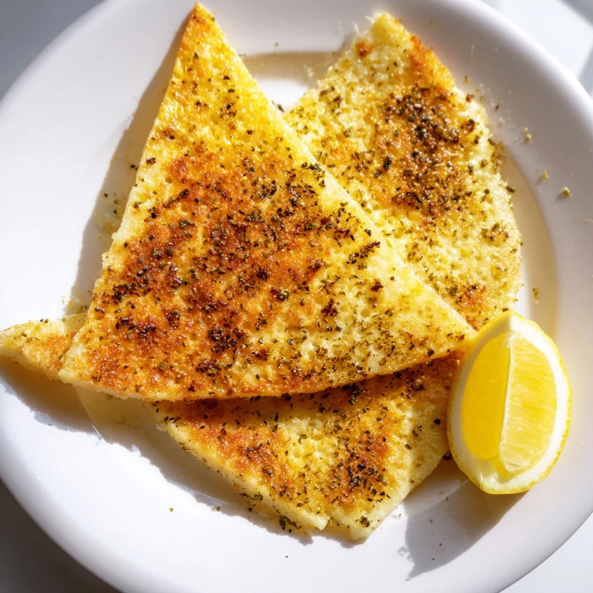 Złoty, chrupiący grecki ser saganaki, smażony do perfekcji, skropiony cytryną i oregano.