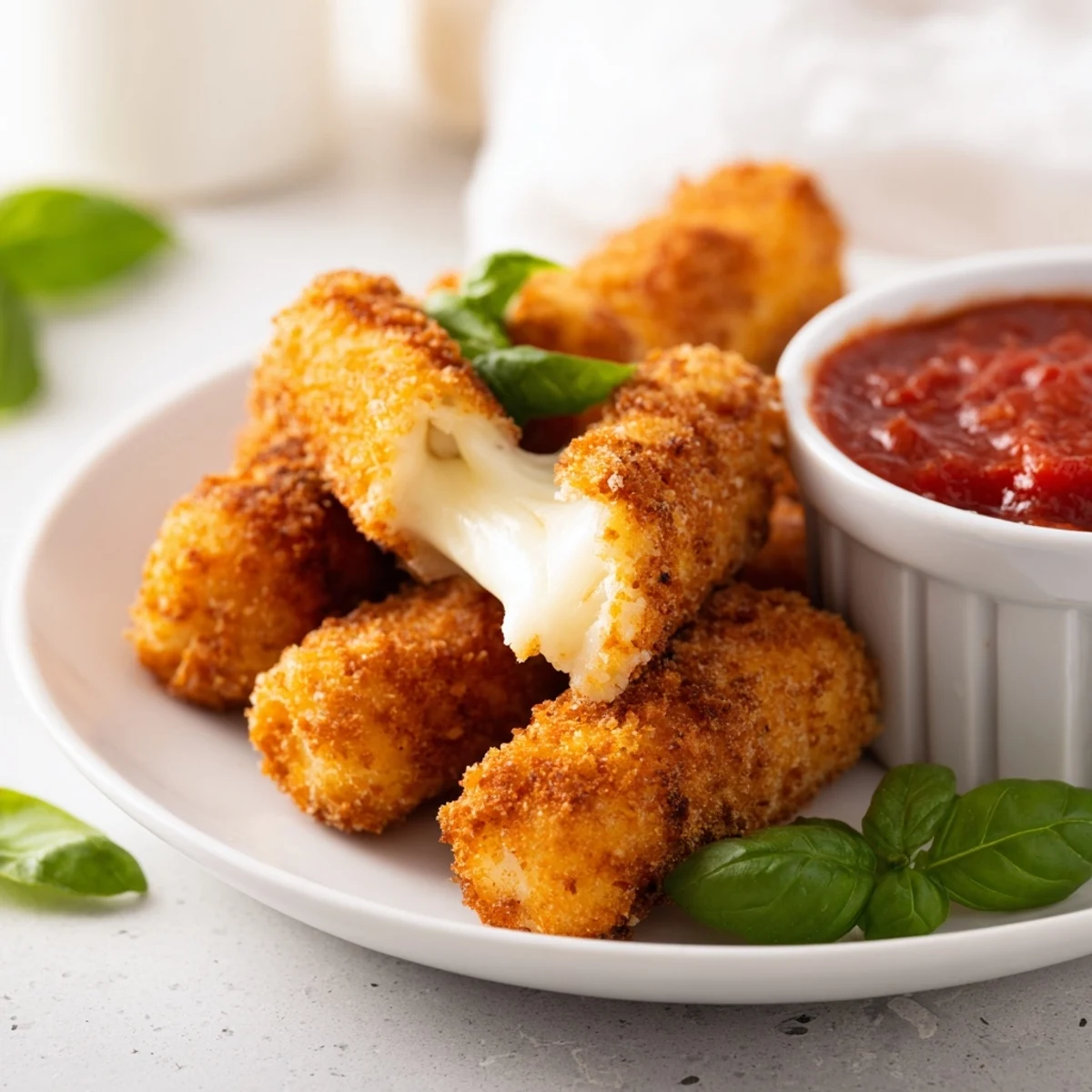 Mozzarella smażona na powietrzu