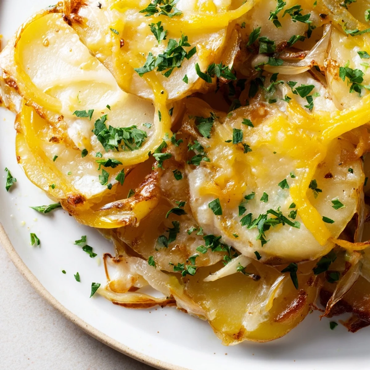 Hearty French Onion Soup Potatoes: golden, cheesy comfort food, ideal for a cozy meal.