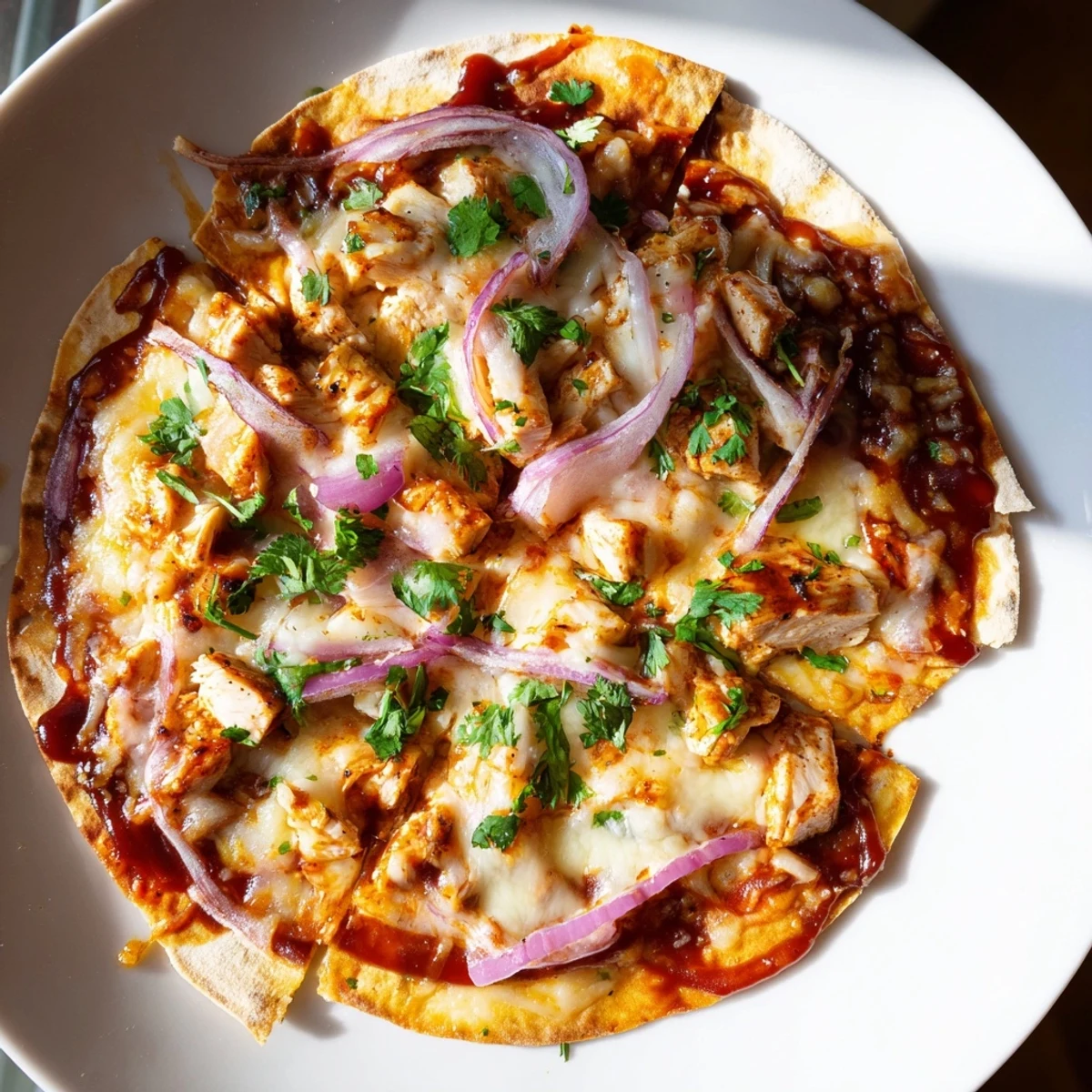 BBQ chicken flatbread