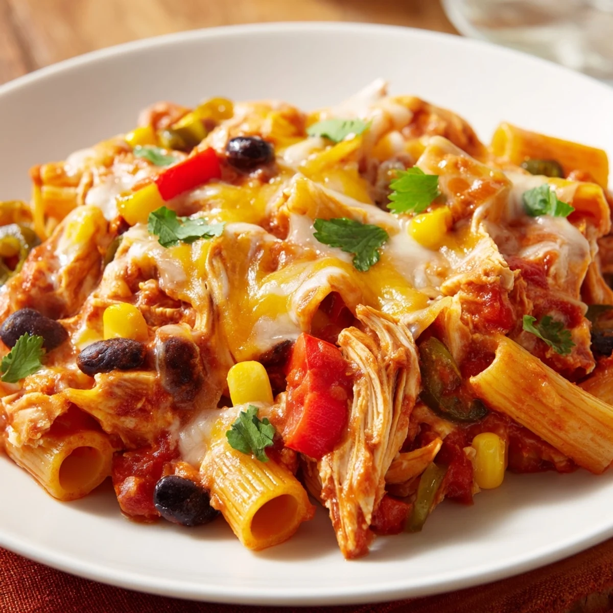 Kurczak burrito pasta pieczony