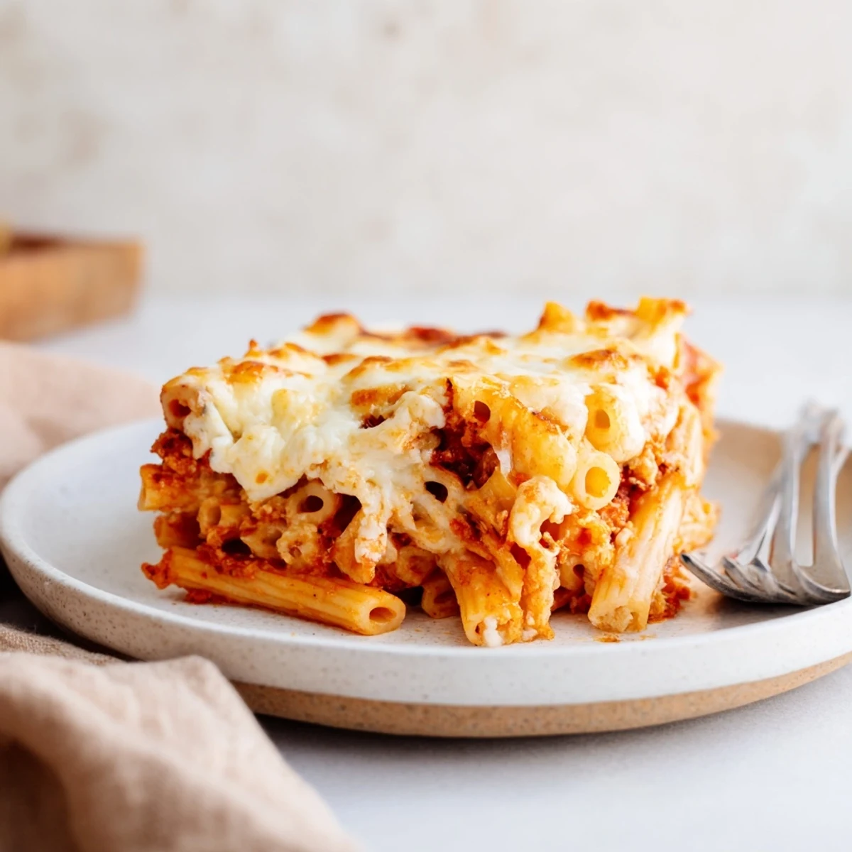 Cheesy Freezer Make-Ahead Baked Ziti layered with ziti, ricotta, and savory tomato sauce, ideal for meal prep.
