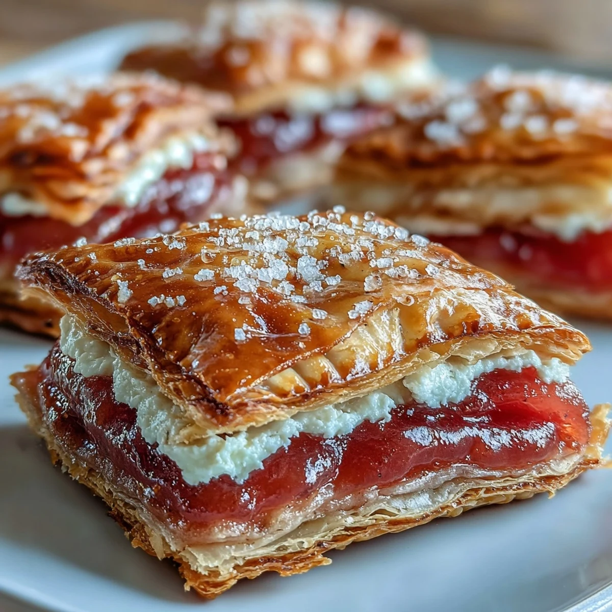 Serce z guawą i serem śmietankowym w słodkich ciasteczkach pastelitos.