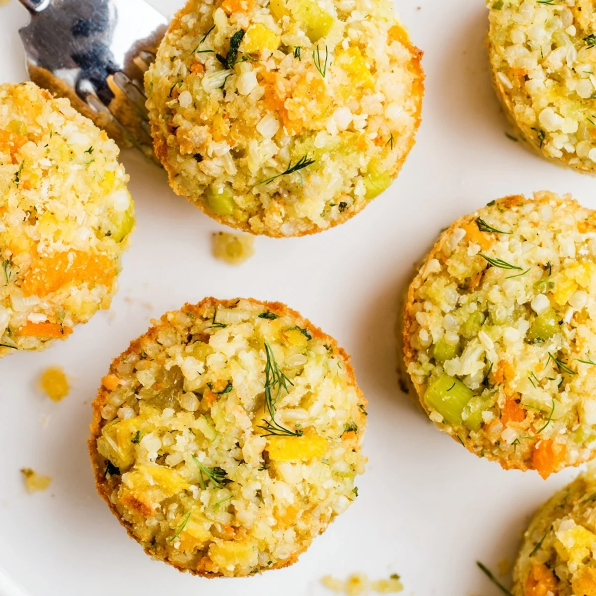 Muffin w stylu vegan Krupnik z intensywnymi warzywami, idealny na zdrową przekąskę.  