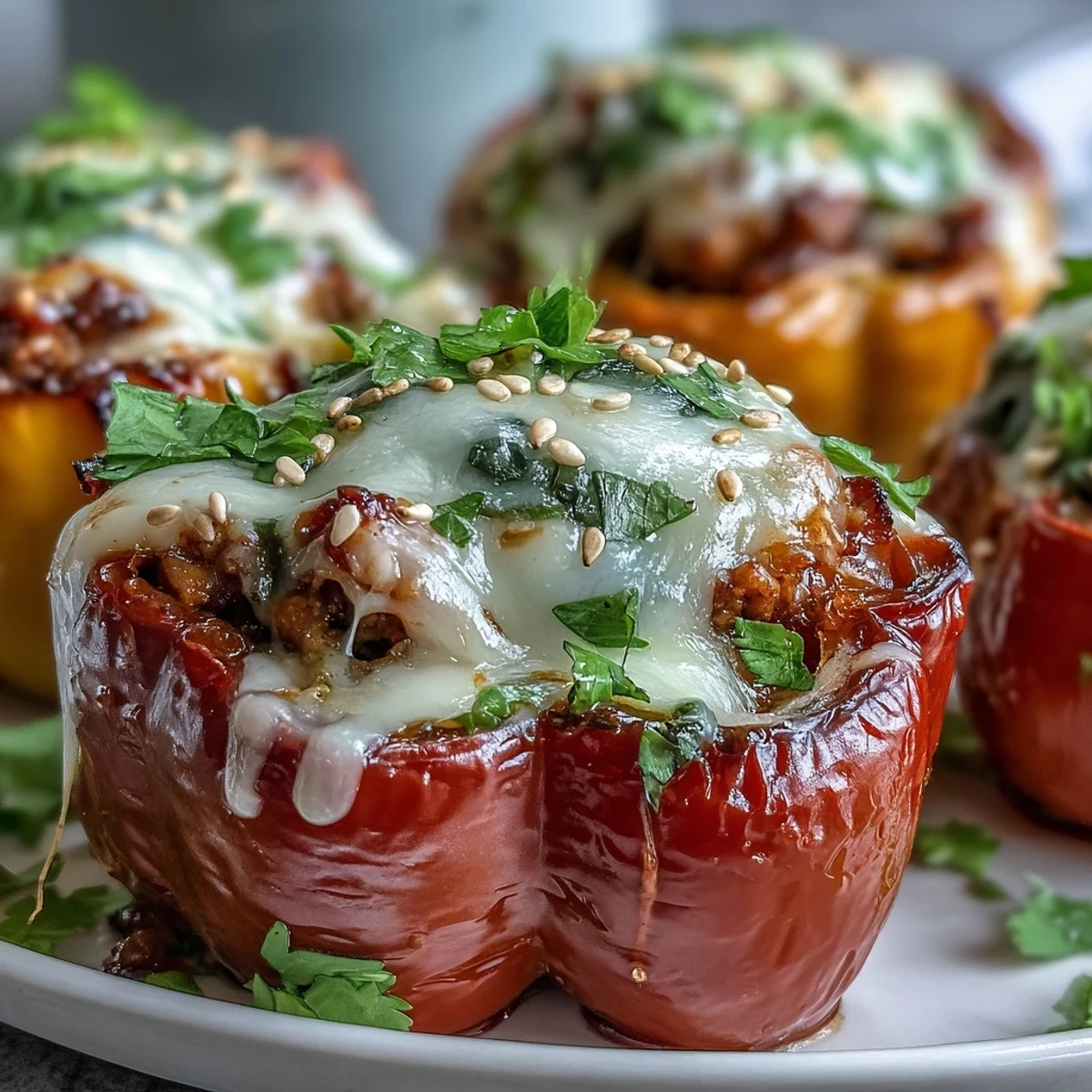 Nadziewane Papryki z Indykiem Koreańskim