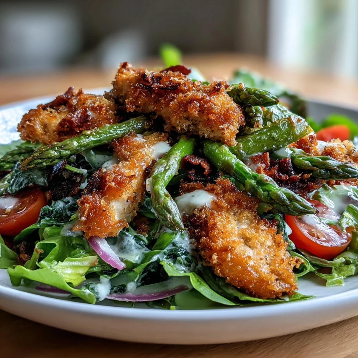 Dressed with lemon, it looks vibrant in a white bowl on a wooden table.