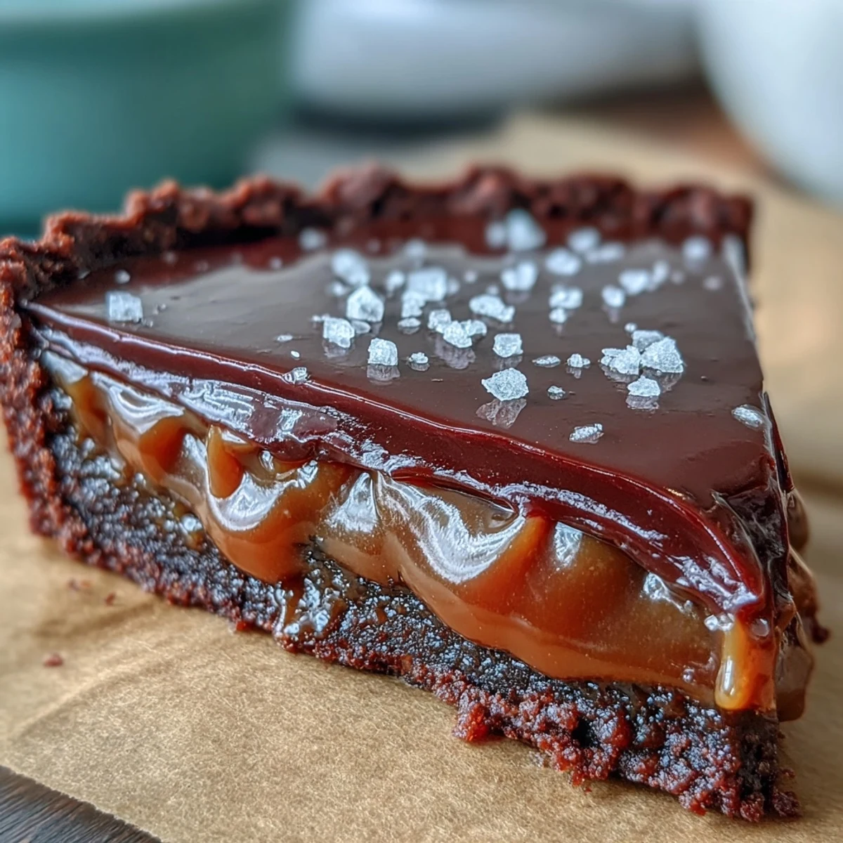 Smooth dark chocolate and salted caramel shine in this homemade Salted Caramel Chocolate Tart.