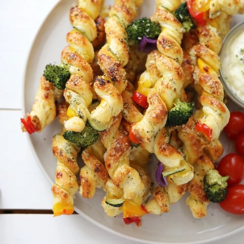 Crunchy dinosaur bone breadsticks and colorful crudités are ready to serve as a snack.