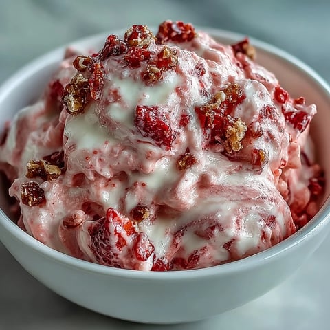 Kremowe Clusters z jogurtem greckim, chrupiącymi truskawkami i plasterkami banana, gotowe do mrożenia.