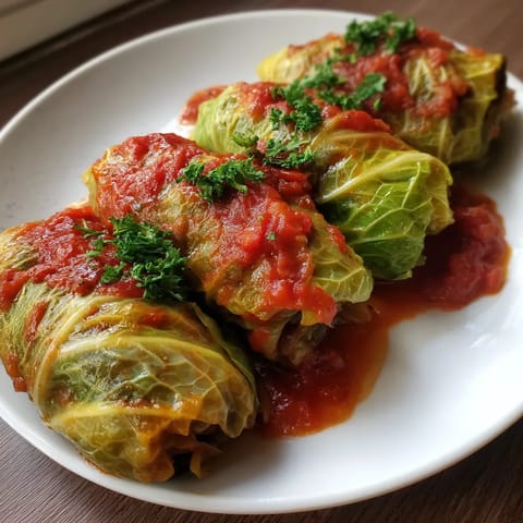 Na tle szarości, na białym talercie, siedzą trzy kiełbasy ziemniaczane, zrobione z kiełbasia i ziemniaków. Są to kiełbasy ziemniaczane, które są popularne w kuchni polskiej.