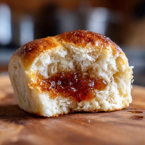 Jabłczany bunsy z jabłczanym sosem.