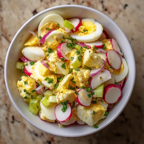 W misce złożonej z różnych składników, w tym jajek, seru, pieczarki, szpinaku.