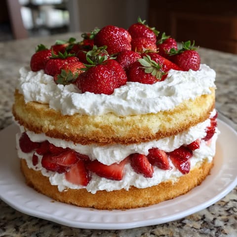 Polska-styl strawberry shortcake na podstawie zdjęcia.