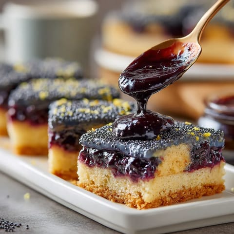 Obraz przedstawia pusty, biały talerz, na którym leży kilka ciastek z jagódką w centrum.