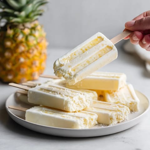 Obraz przedstawia pustą, białą plater z kilkoma popsiklami na topie.