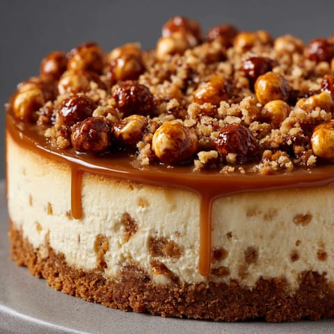 Sernik z karmelem solonym i spodem ze speculoos.