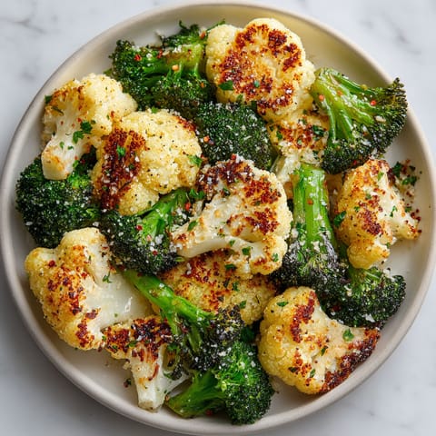 A plate of food with broccoli and cauliflower.