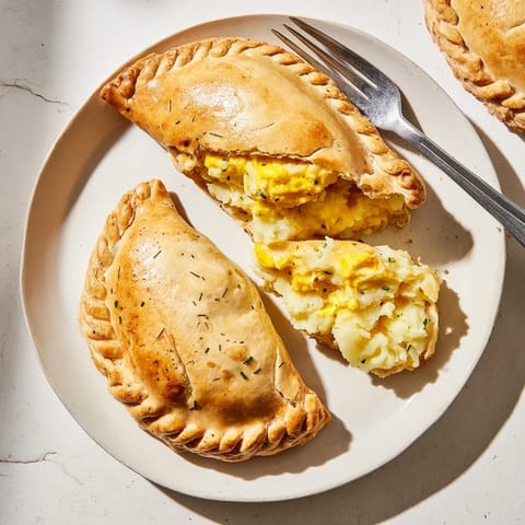 Pyszne kieszonki z serem i ziemniakami, idealne do podania z kwaśną śmietaną.  