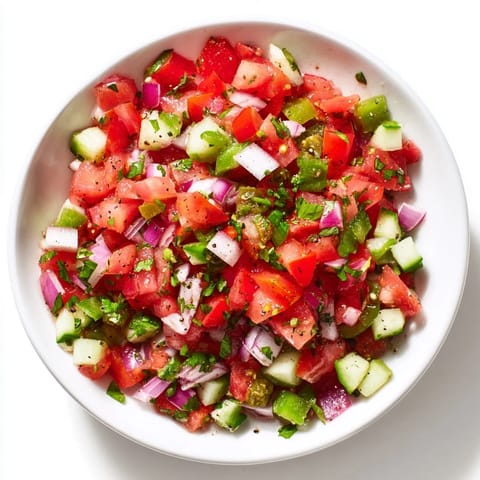 Pico de Gallo z kiszonymi ogórkami