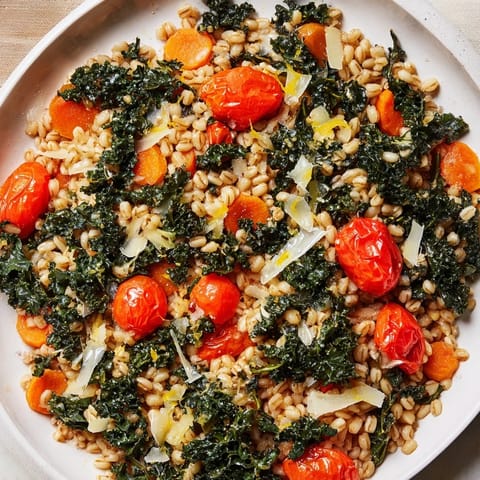 Jęczmień jarmuż cytryna danie