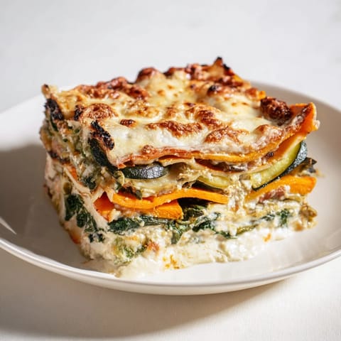 Warzywna lasagna dynia szpinak