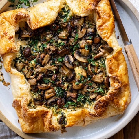 Polish mushroom puff pastry