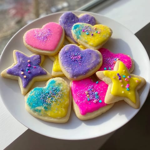 Whimsical heart and star Princess Palace Treats, perfect for a royal tea party feast.