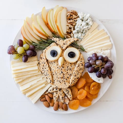 Sowy krakersy i deska serów