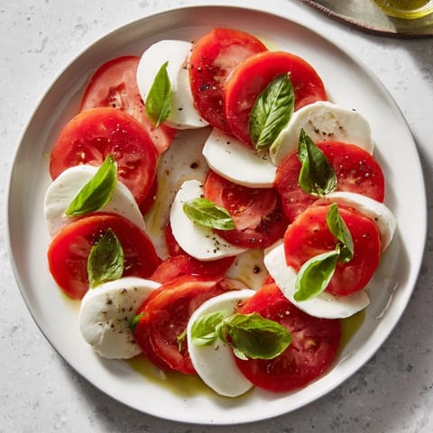 Sliced Tomatoes Mozzarella Basil