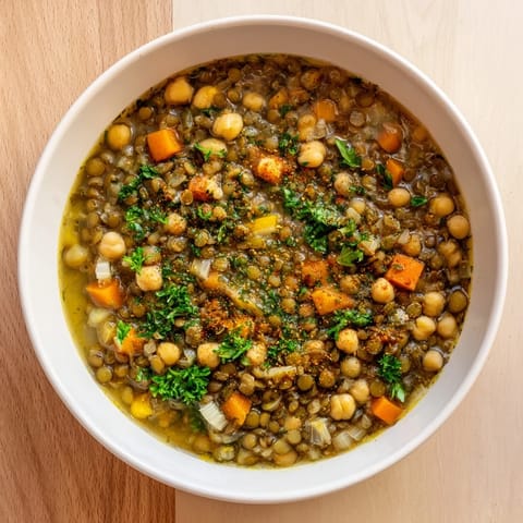 Lentil Chickpea Stew Middle Eastern
