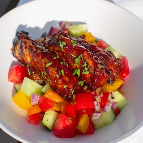 BBQ ciecierzyca i warzywa