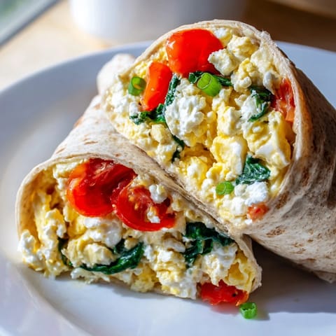 Feta jajka wrap śniadanie