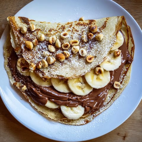 Banana Nutella Folded Tortilla